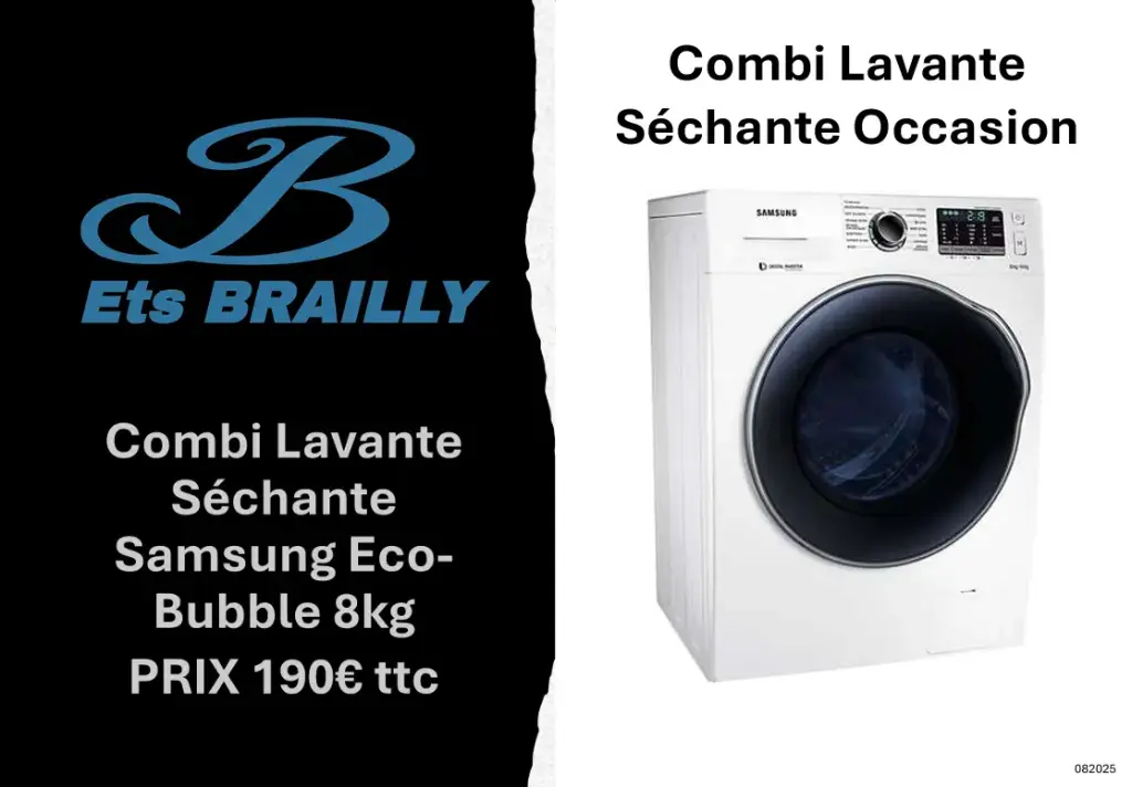 [WD80J5430AW] Combi Lavante Séchante 8kg SAMSUNG RECO