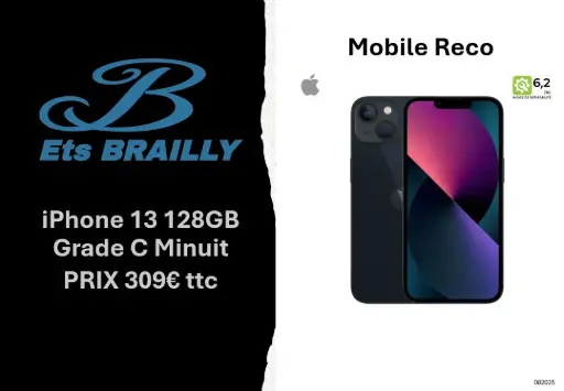 Smartphone Apple iPhone 13 128GB Grade C Minuit